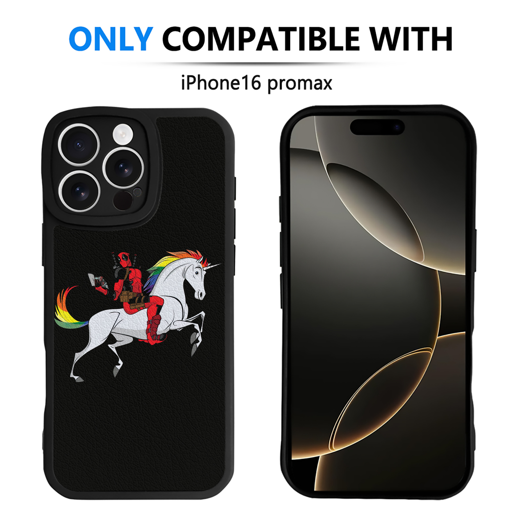 （画像用） Deadpool デッドプール 【iPhone 16シリーズ対応】シリコンスマホケース（レザー調） 材質：シリコン
